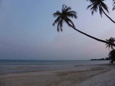 A smaller quieter beach near the hostel