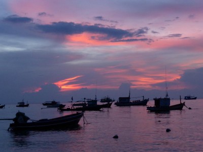 Sunset in Koh Tao harbour